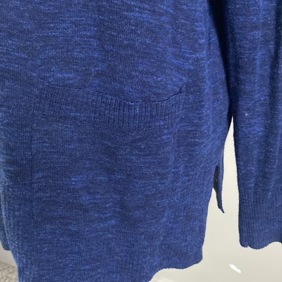 Sonoma Dark Heather Blue V-Neck Button Front Cardigan Sweater Lightweight Sz XL - Picture 3 of 8